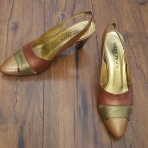 Ellen Tracy - Vintage Tri-Color Slingbacks